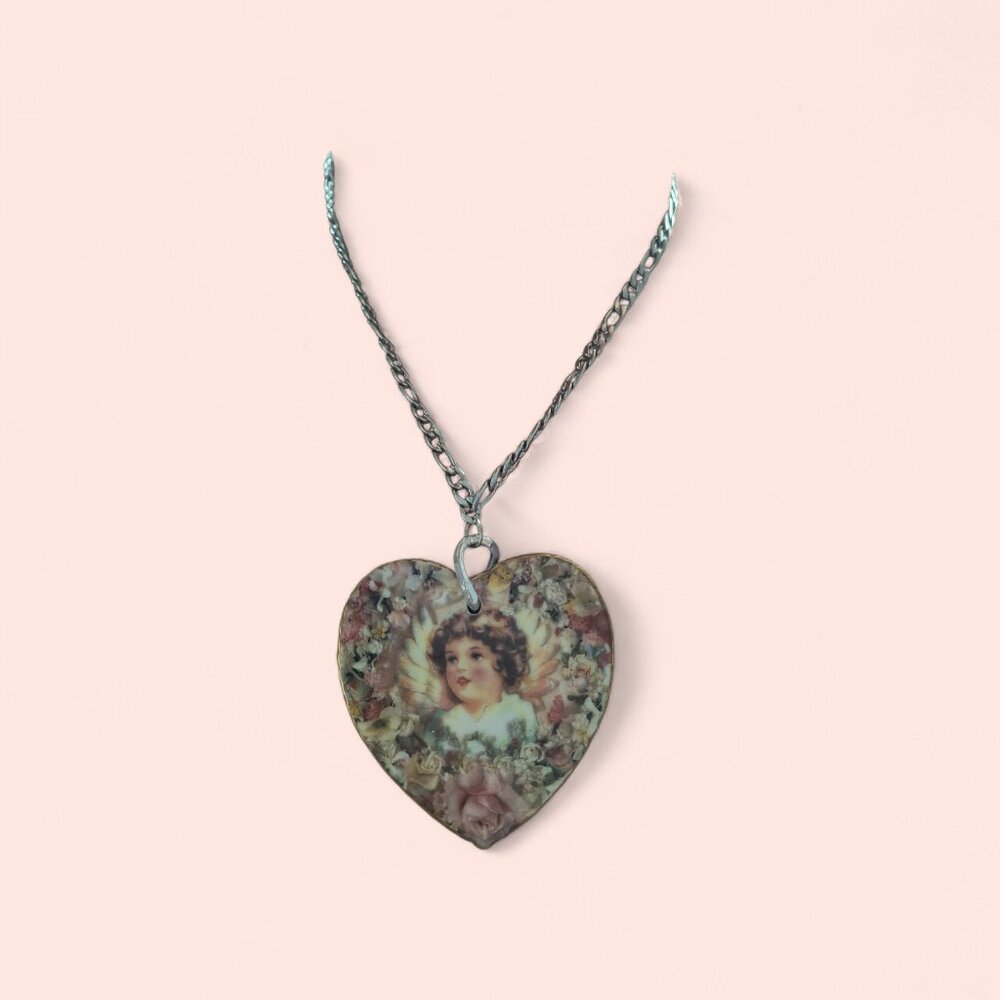 Necklace heart  cupic  Valentin day